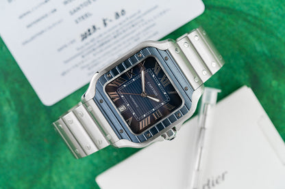 Cartier Santos De Cartier WSSA0048 Large Blue Dial Stainless Steel 2023