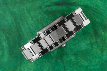 Cartier Tank Solo XL 3515 Silver Dial Stainless Steel Bracelet 2012