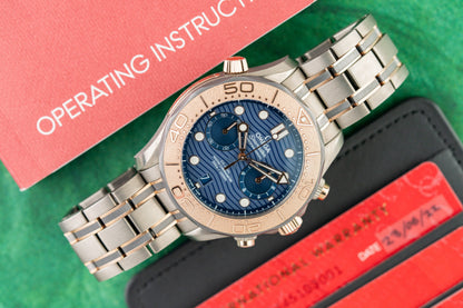 Omega Seamaster Diver 300M Chronograph 210.60.44.51.03.001 Blue Dial 2022