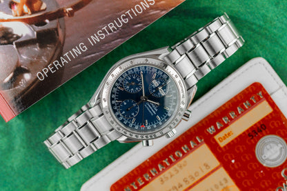 Omega Speedmaster Day Date 3523.80.00 Blue Dial Stainless Steel