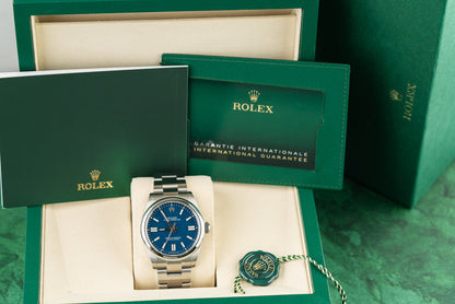 Rolex Oyster Perpetual 41 134300 Med Blue Dial Stainless Steel 2025